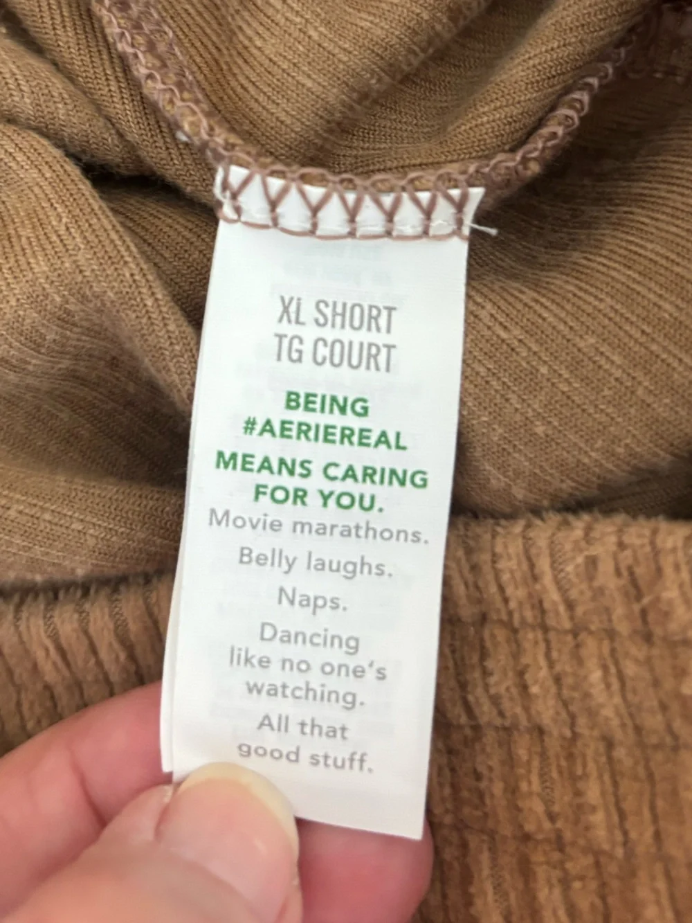 aerie Corduroy Flare Pants in Camel size XL short